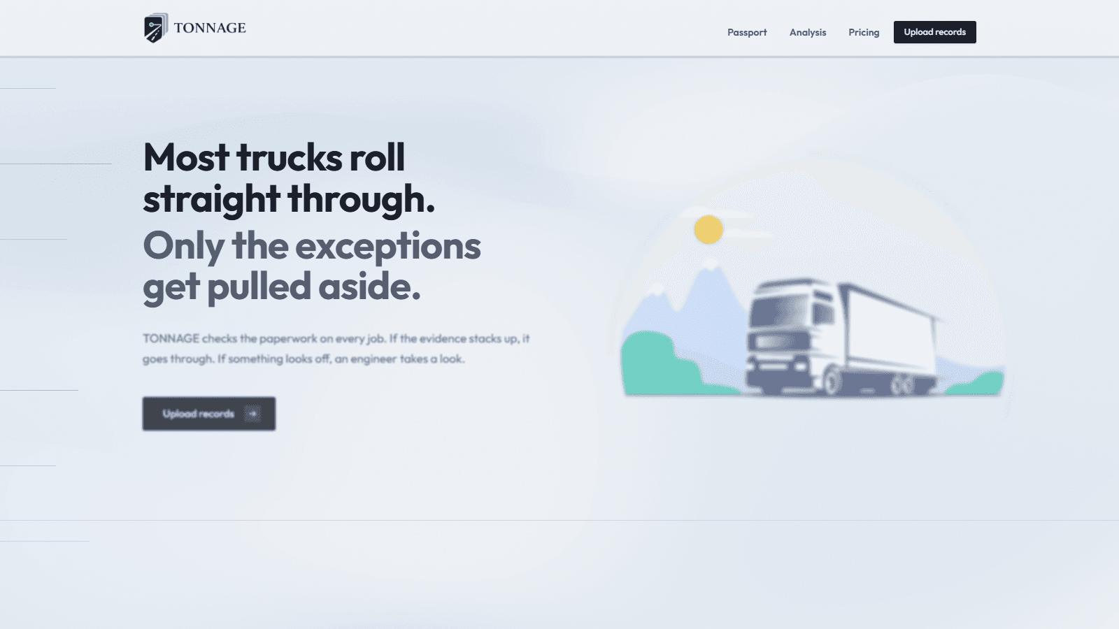 Tonnage preview